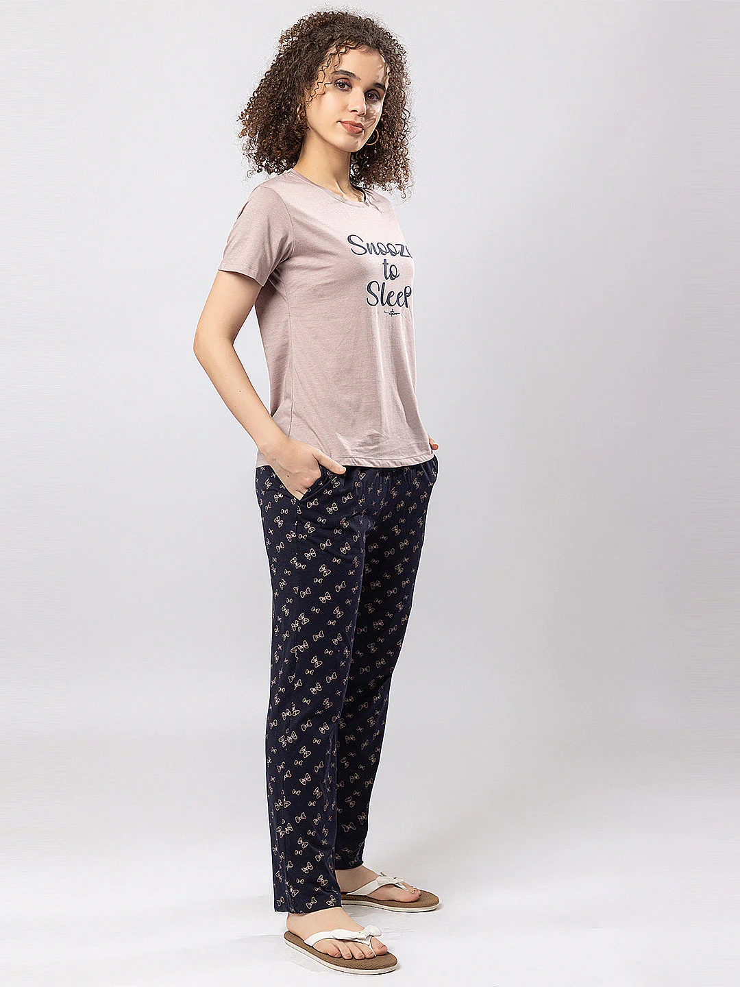Round Neck tshirt and Check Printed Lower - Image 2