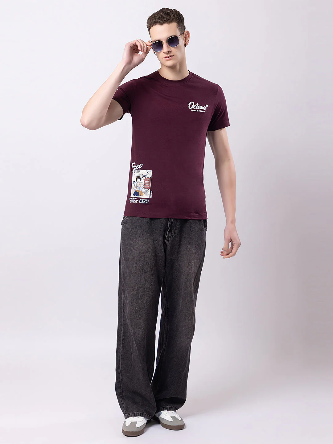 Men's 'CYBER' Round-neck T-shirt - Image 7