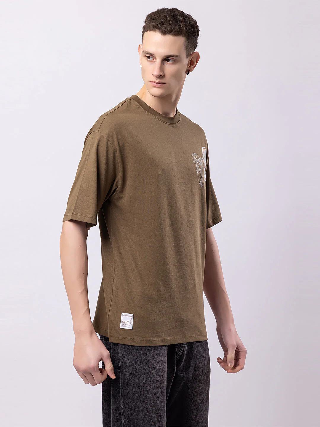 Men's Bunny-print Round-neck T-shirt - Image 4