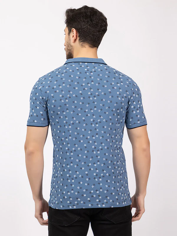 Men's Scatterd-print Polo T-shirt - Image 3