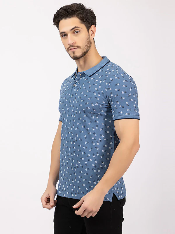 Men's Scatterd-print Polo T-shirt - Image 5