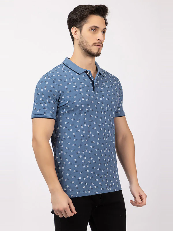 Men's Scatterd-print Polo T-shirt - Image 6
