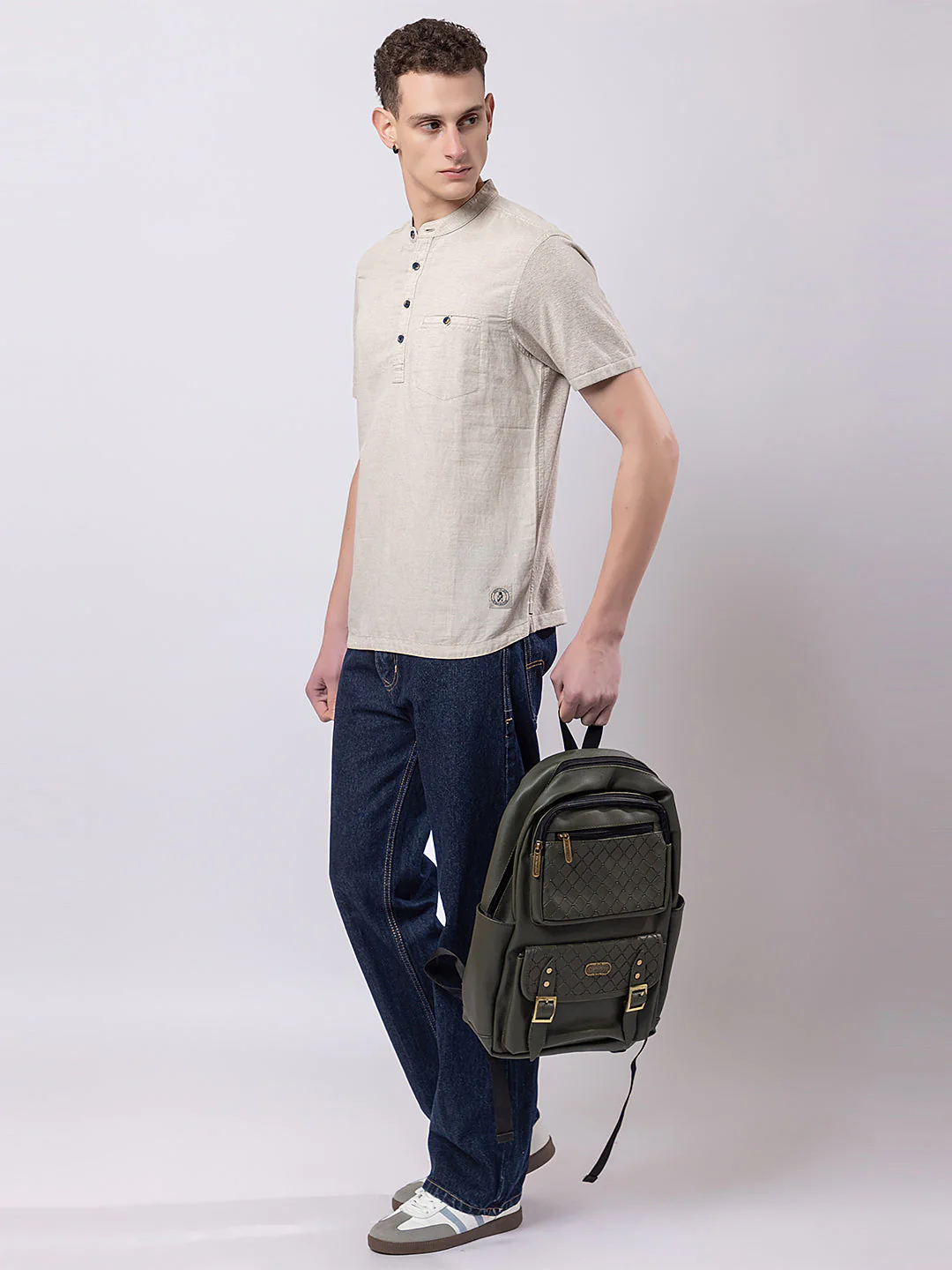 Light Monocolour Knitted Kurta - Image 11