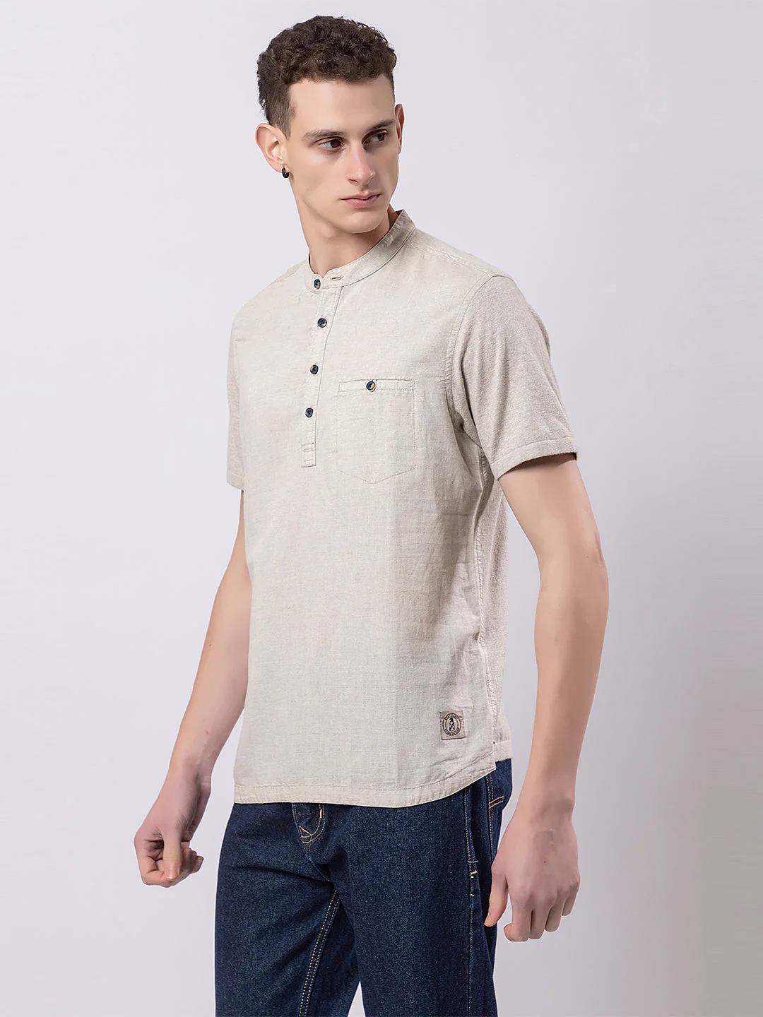 Light Monocolour Knitted Kurta - Image 12