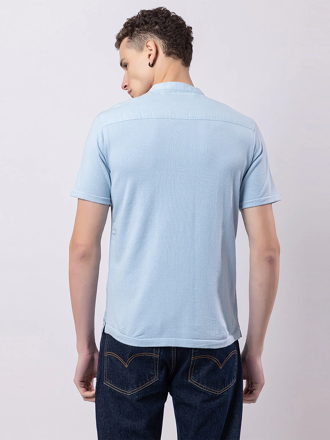 Light Monocolour Knitted Kurta - Image 16