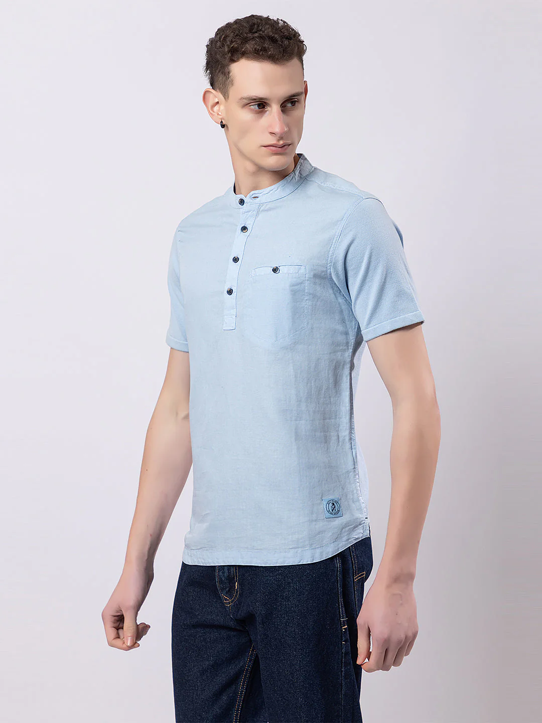 Light Monocolour Knitted Kurta - Image 17