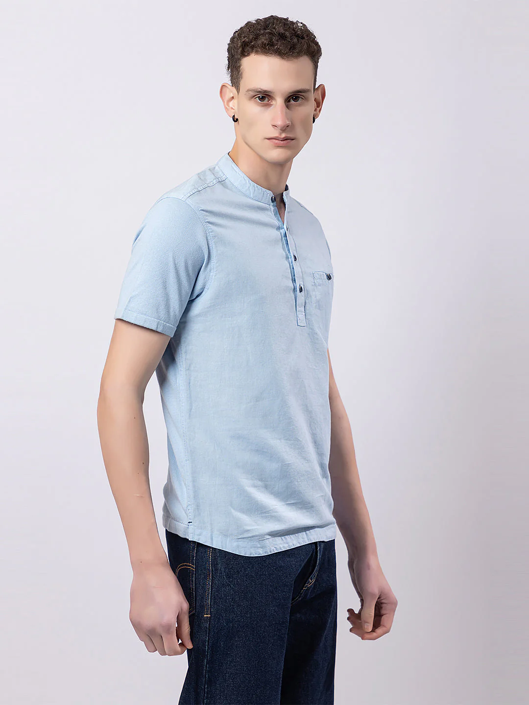 Light Monocolour Knitted Kurta - Image 18