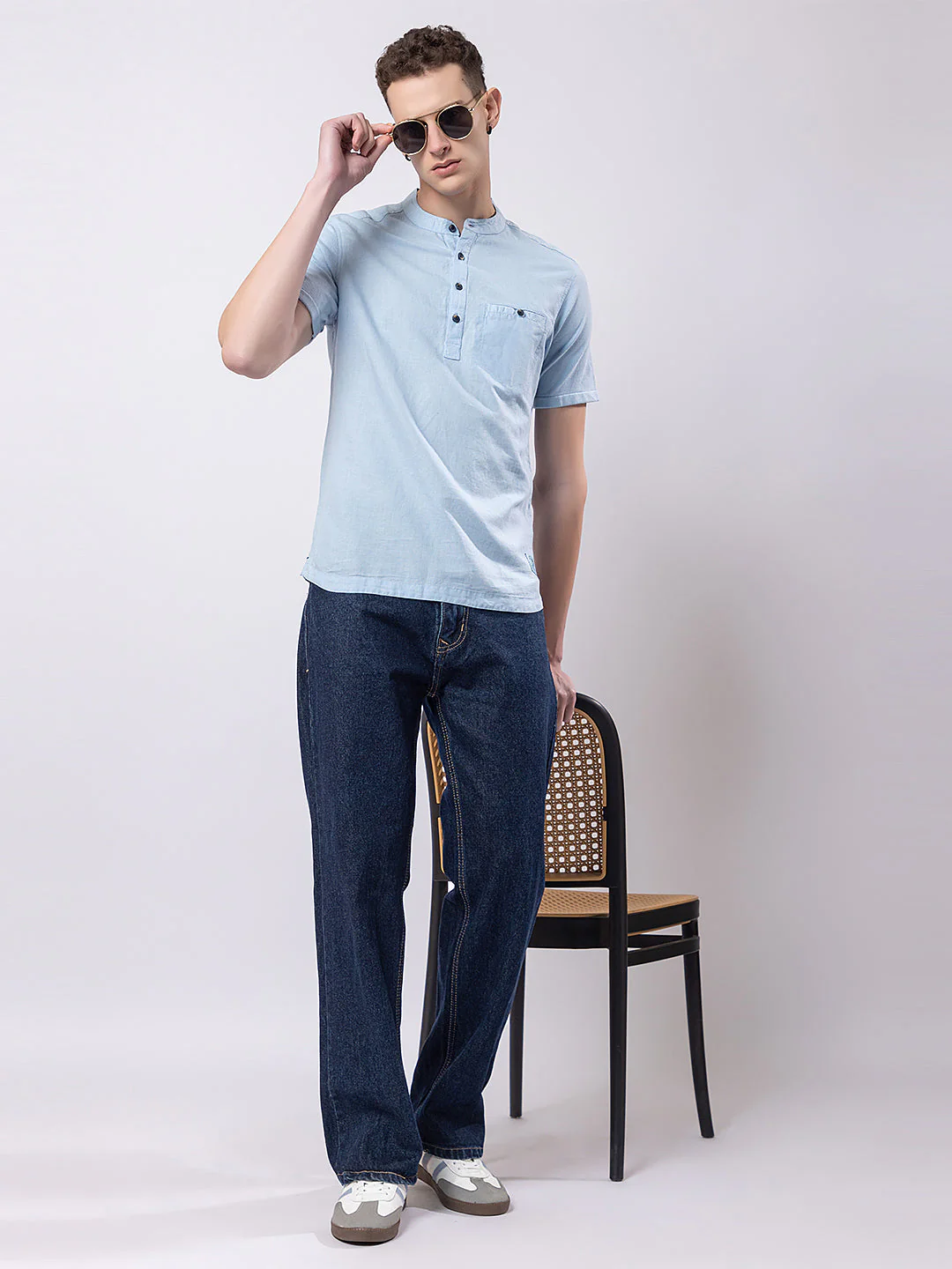 Light Monocolour Knitted Kurta - Image 19