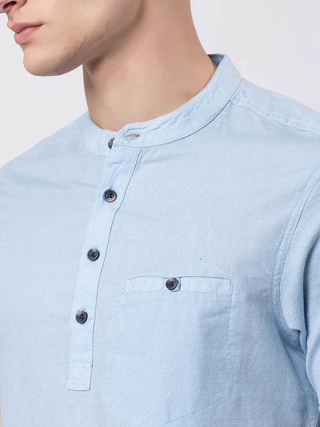Light Monocolour Knitted Kurta - Image 20