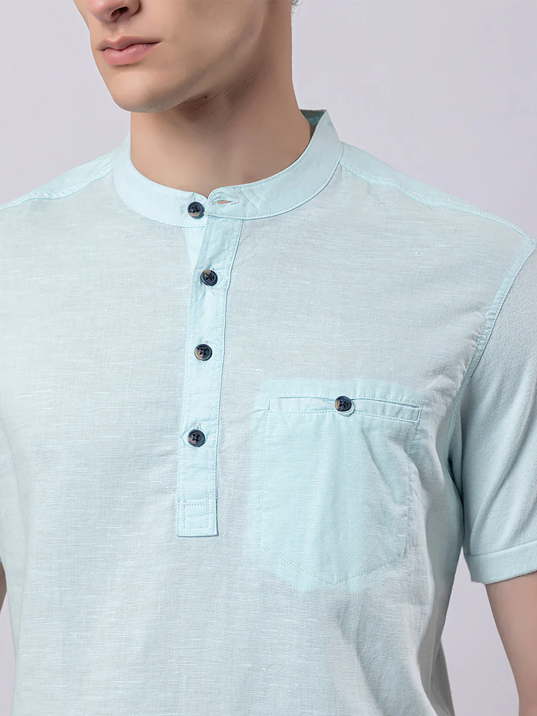 Light Monocolour Knitted Kurta - Image 24