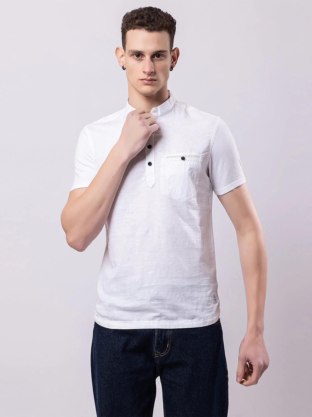 Light Monocolour Knitted Kurta - Image 29