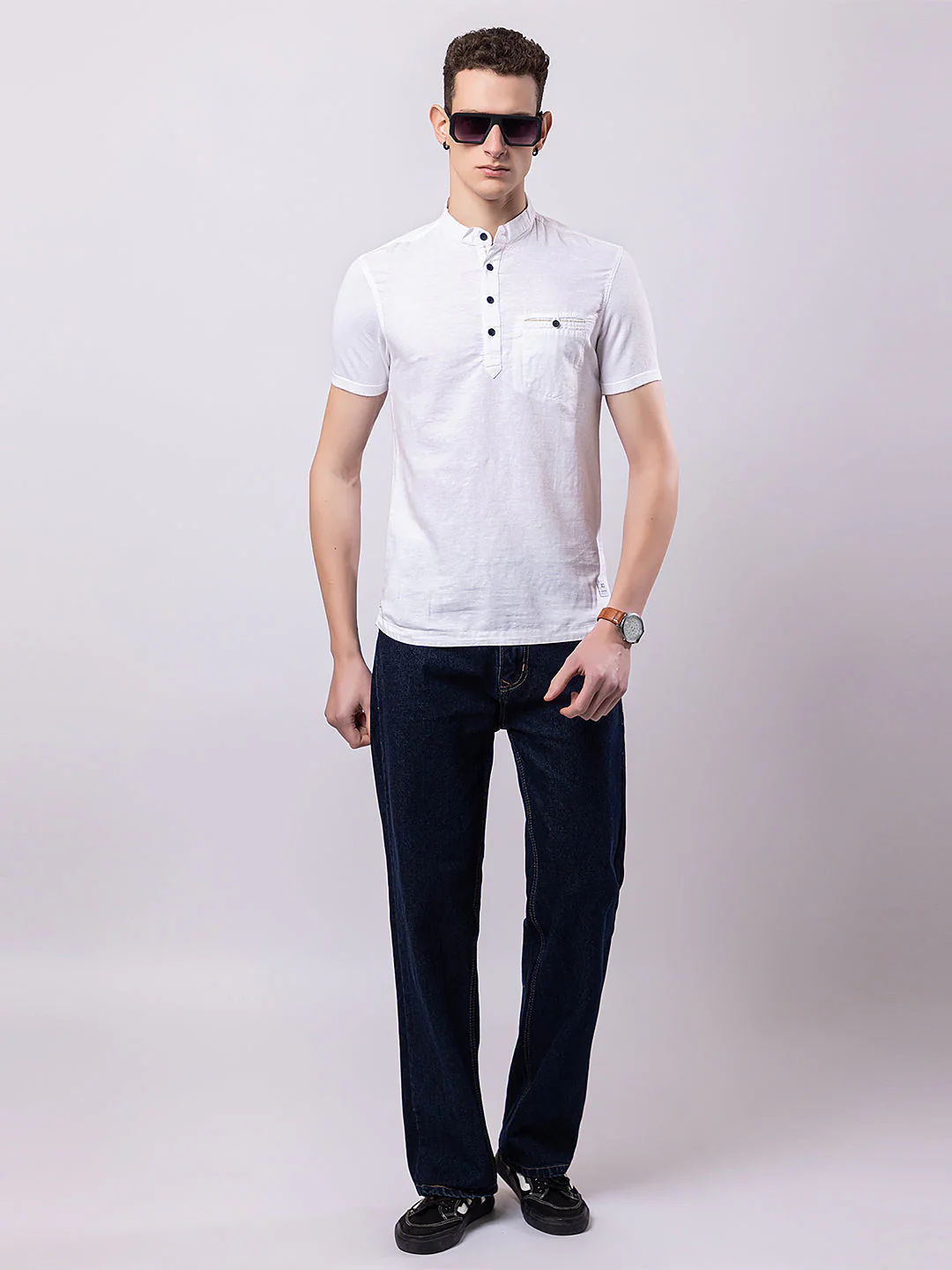 Light Monocolour Knitted Kurta - Image 34