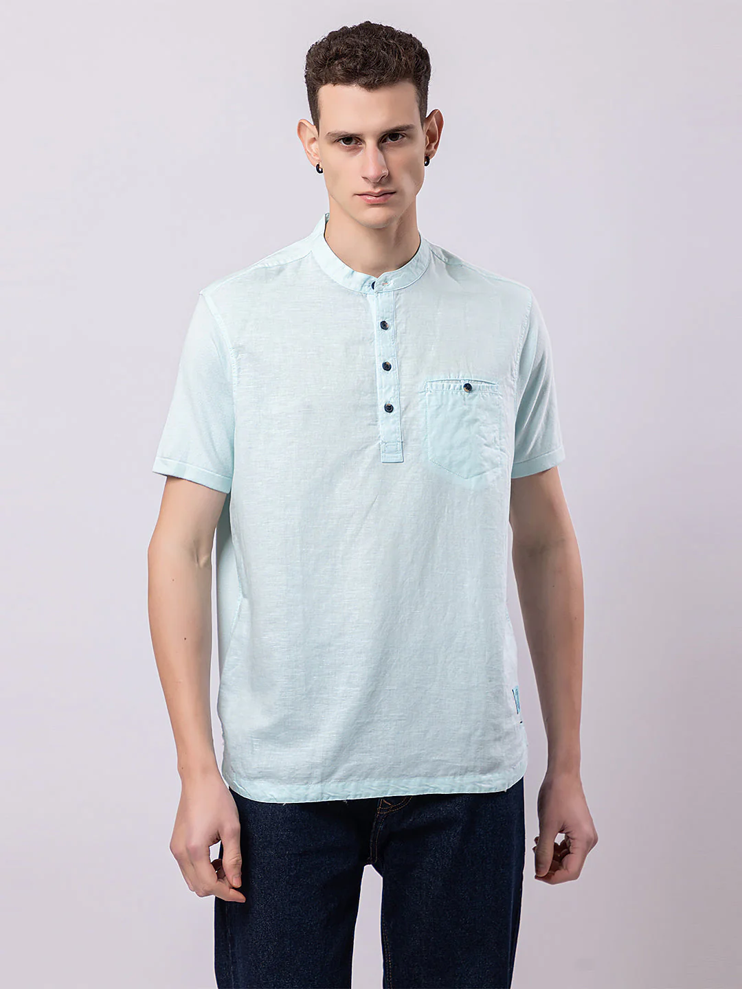 Light Monocolour Knitted Kurta - Image 35