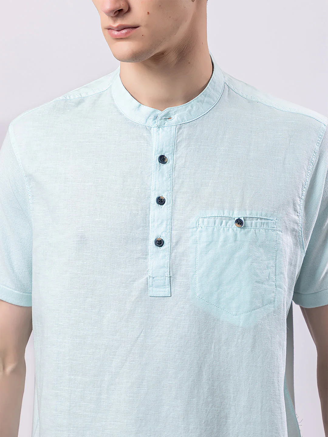 Light Monocolour Knitted Kurta - Image 38