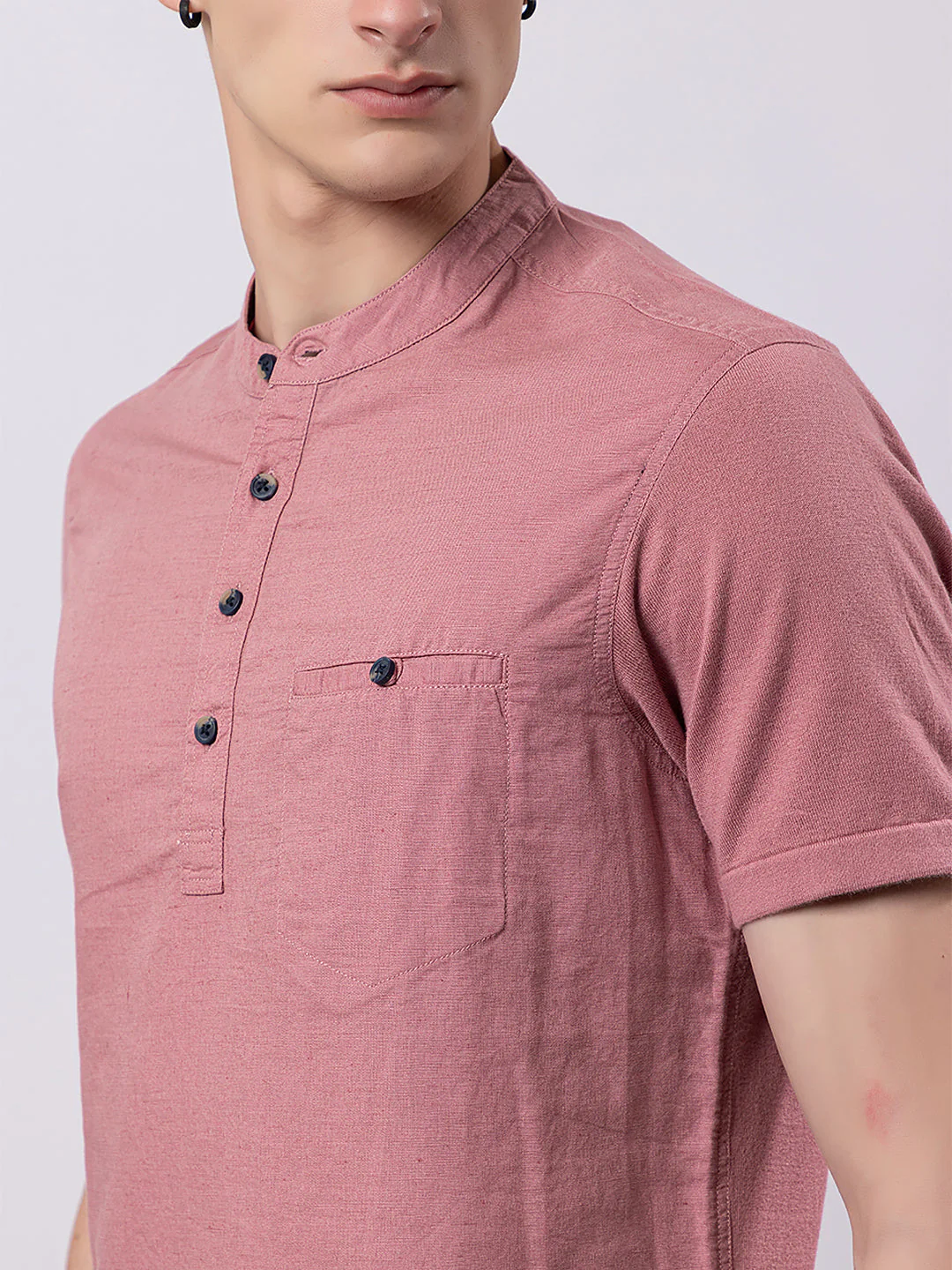 Light Monocolour Knitted Kurta - Image 4