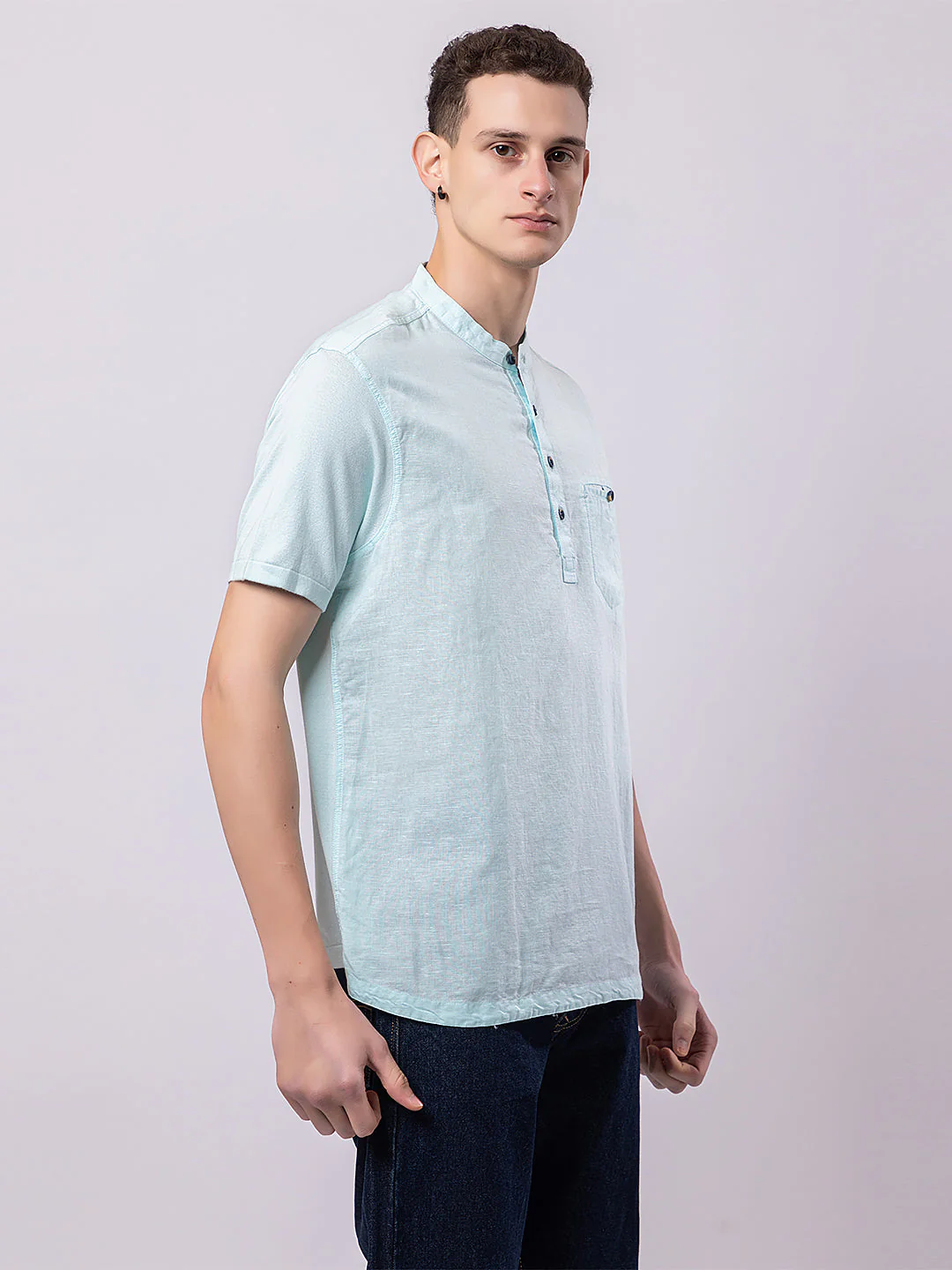 Light Monocolour Knitted Kurta - Image 40