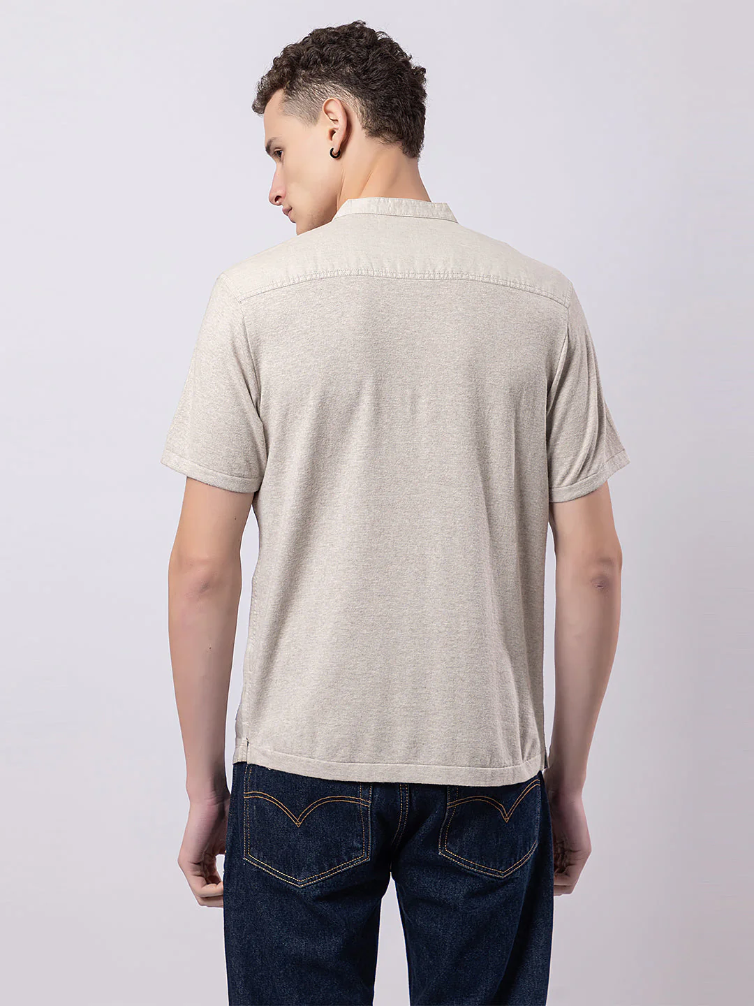 Light Monocolour Knitted Kurta - Image 9
