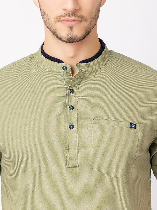Men's Mandarin-collar T-shirt - Image 11