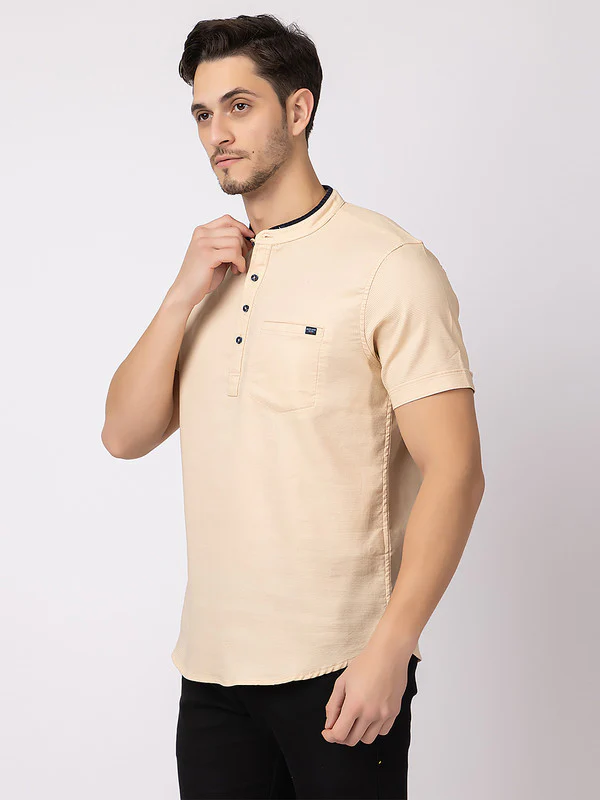 Men's Mandarin-collar T-shirt - Image 16