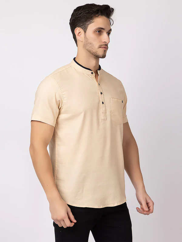 Men's Mandarin-collar T-shirt - Image 17