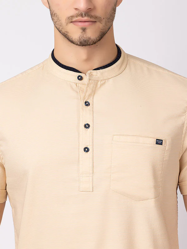 Men's Mandarin-collar T-shirt - Image 18