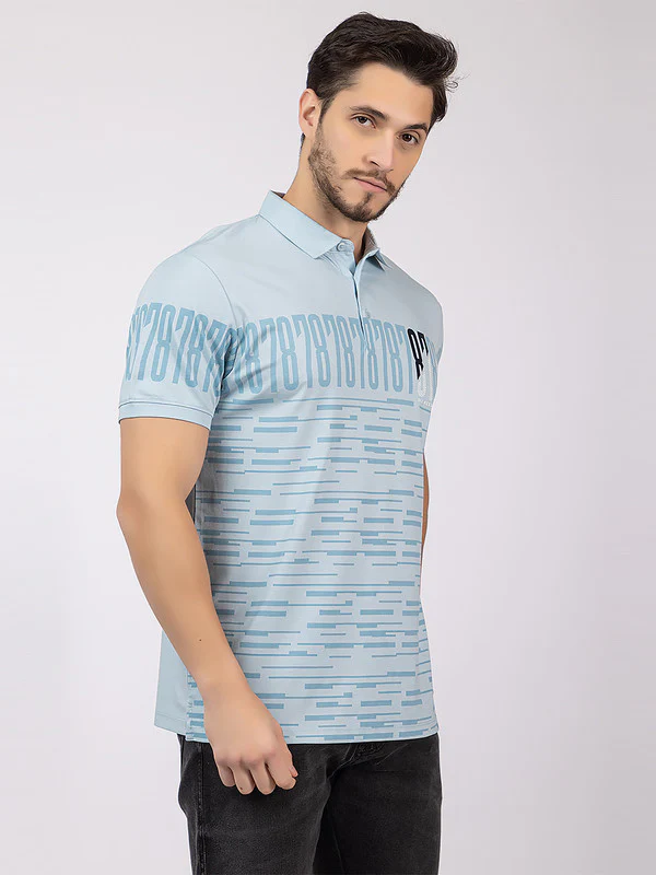 Men's Glitch-print Polo T-shirt - Image 11