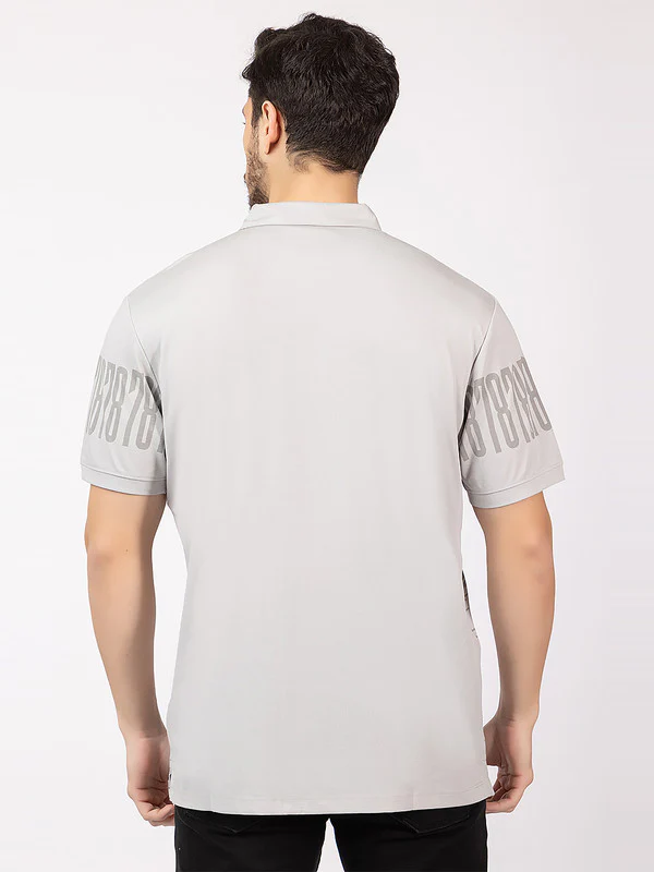 Men's Glitch-print Polo T-shirt - Image 4