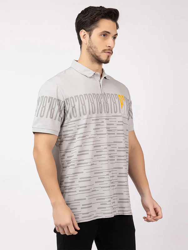 Men's Glitch-print Polo T-shirt - Image 6