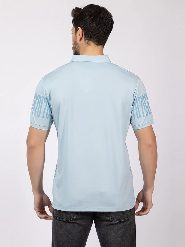 Men's Glitch-print Polo T-shirt - Image 9