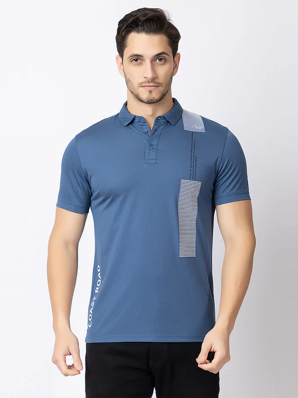 Men's Zebra-patch Polo T-shirt