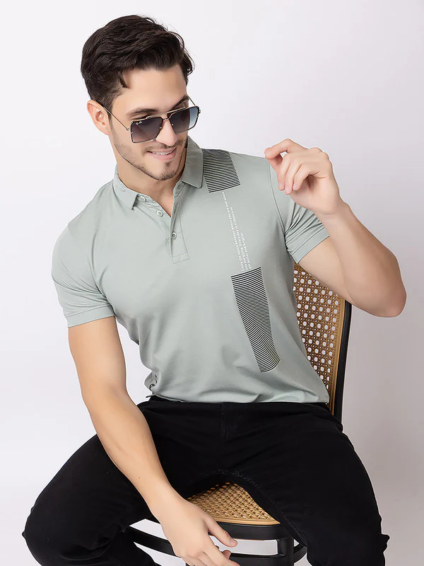 Men's Zebra-patch Polo T-shirt - Image 14