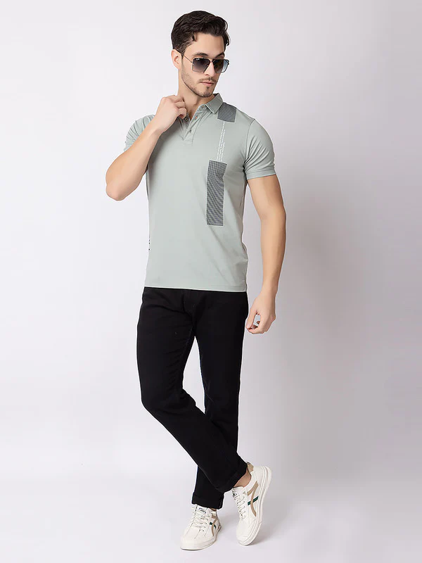 Men's Zebra-patch Polo T-shirt - Image 15