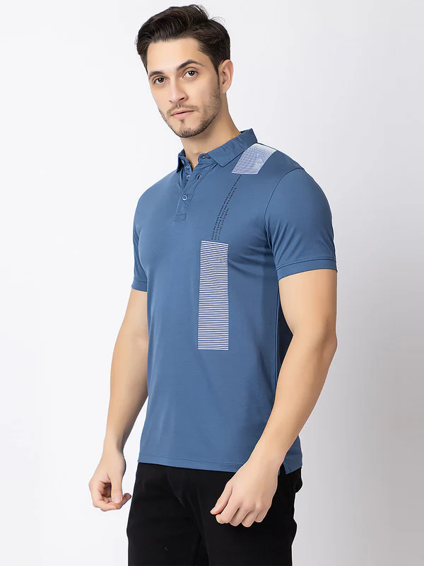 Men's Zebra-patch Polo T-shirt - Image 2
