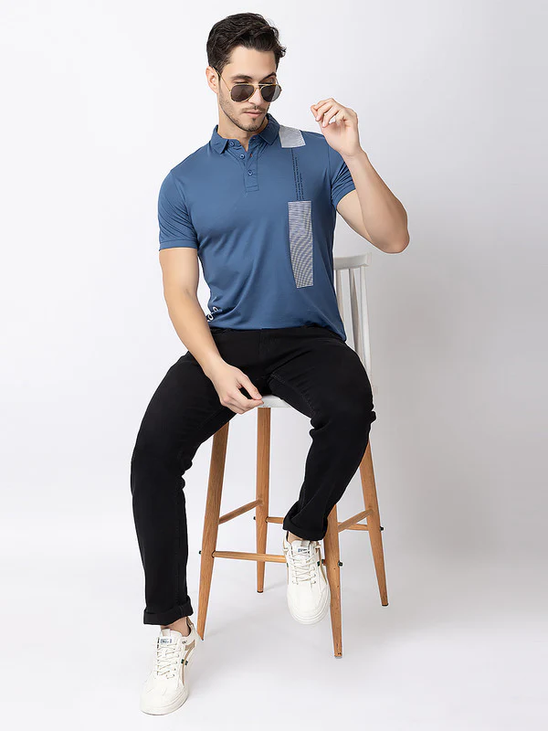 Men's Zebra-patch Polo T-shirt - Image 6