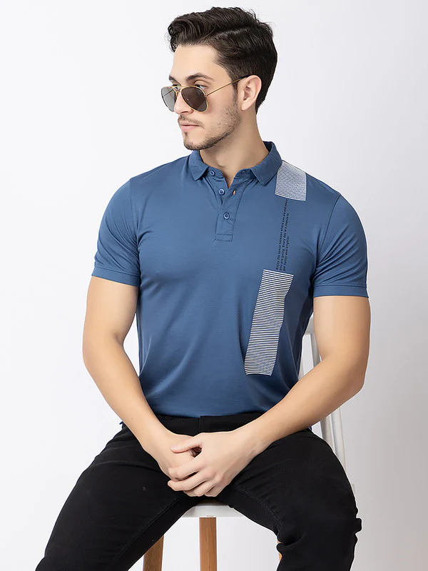 Men's Zebra-patch Polo T-shirt - Image 7