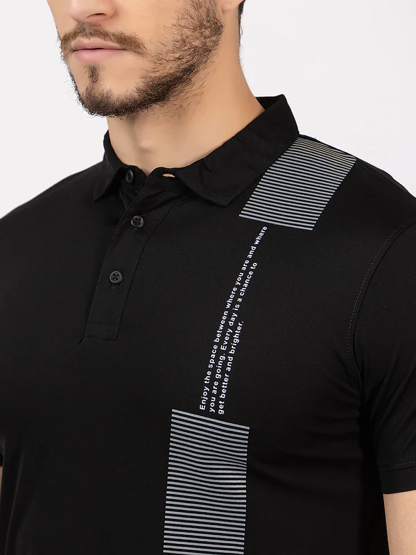 Men's Zebra-patch Polo T-shirt - Image 13