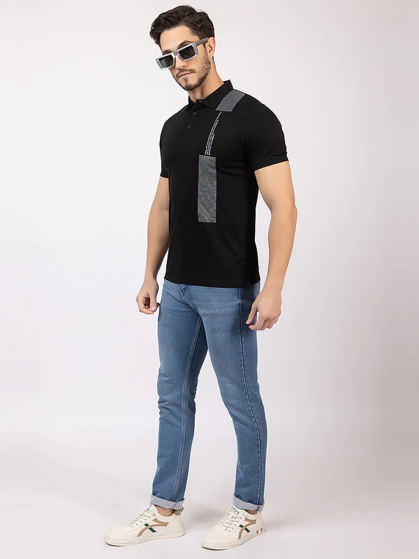 Men's Zebra-patch Polo T-shirt - Image 15