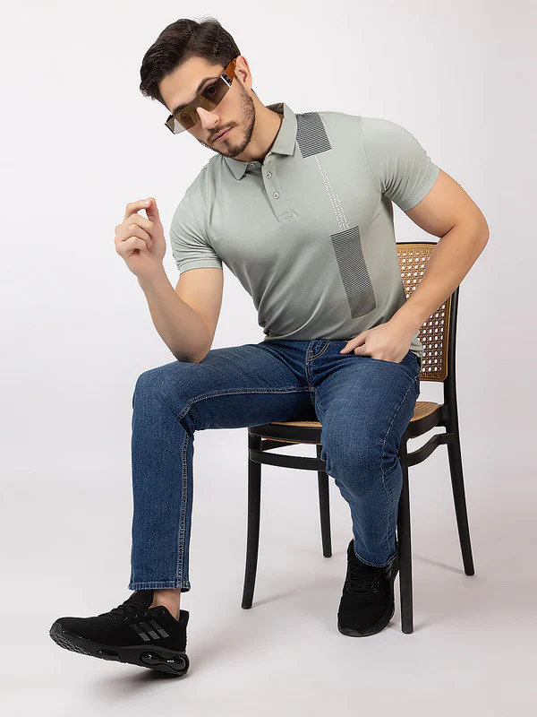 Men's Zebra-patch Polo T-shirt - Image 8