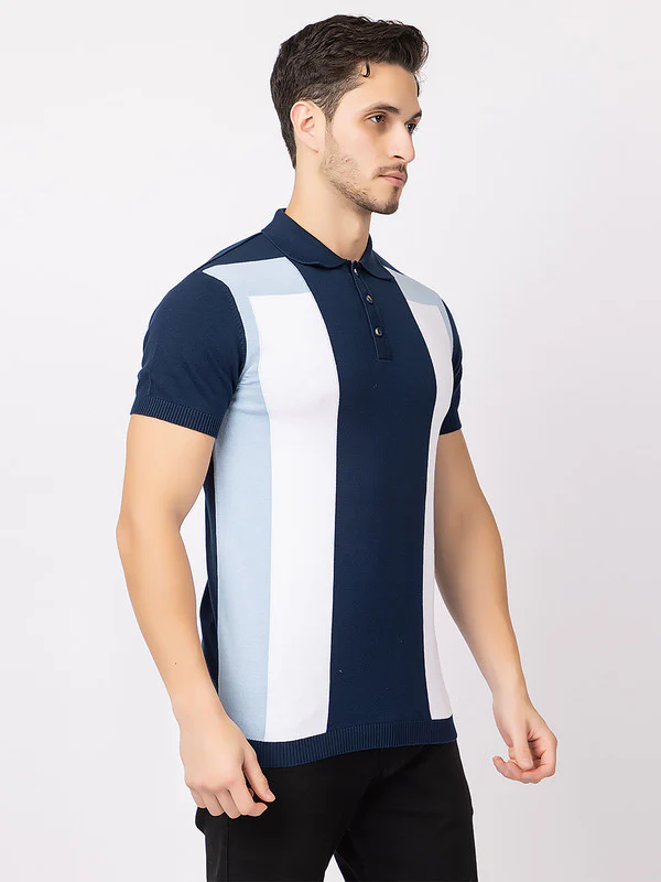 Men's Tricolor Polo T-shirt - Image 3
