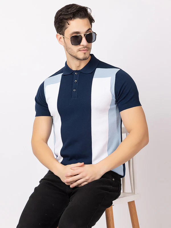 Men's Tricolor Polo T-shirt - Image 7