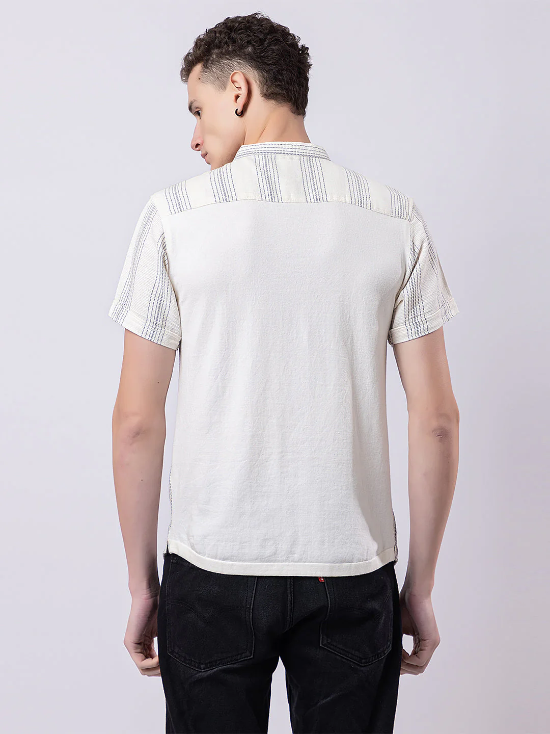 Line Striped Knitted Kurta - Image 2