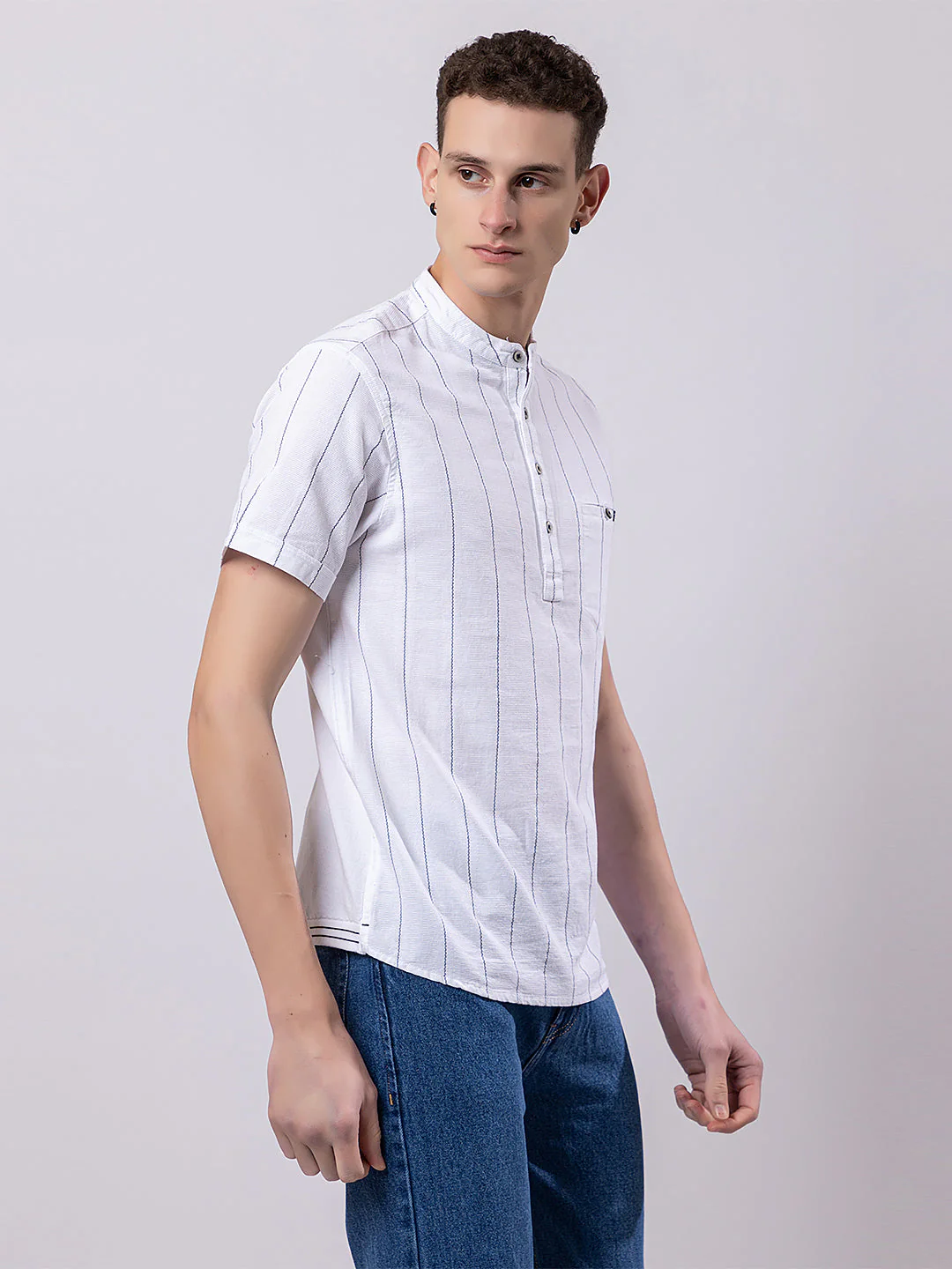 Pinestriped Knitted Kurta - Image 16