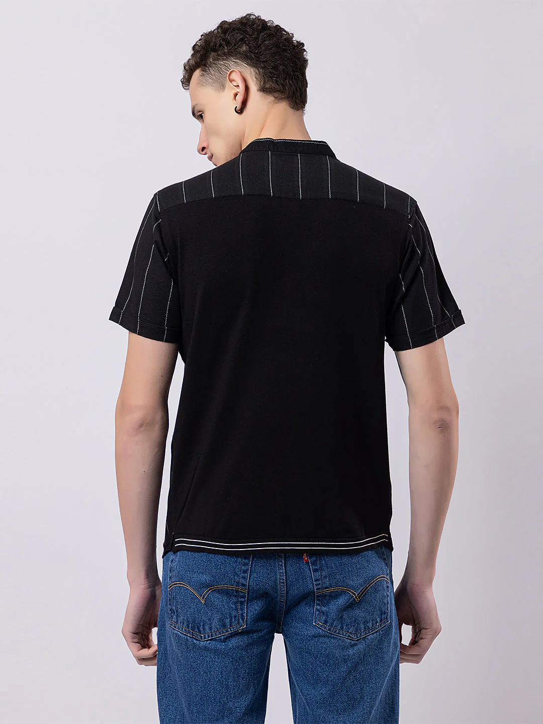 Pinestriped Knitted Kurta - Image 2