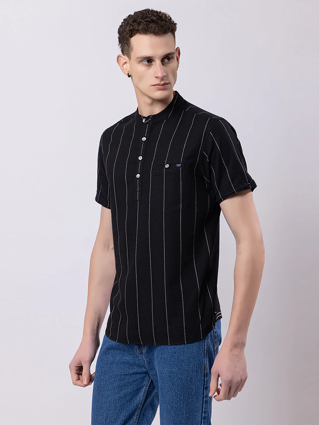 Pinestriped Knitted Kurta - Image 3