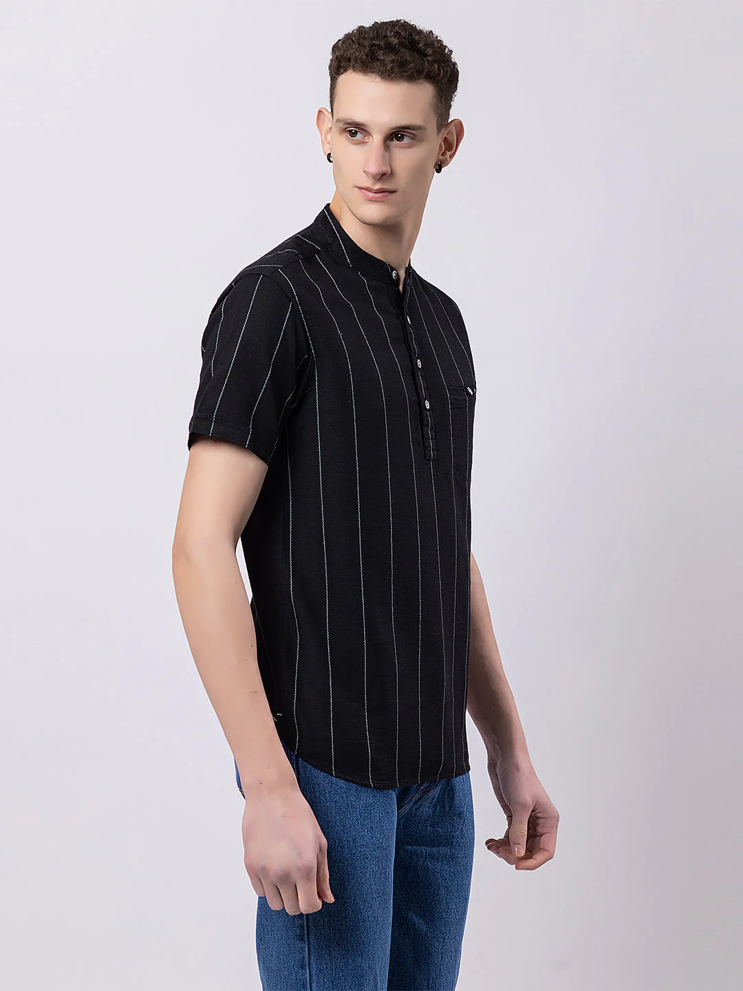 Pinestriped Knitted Kurta - Image 5