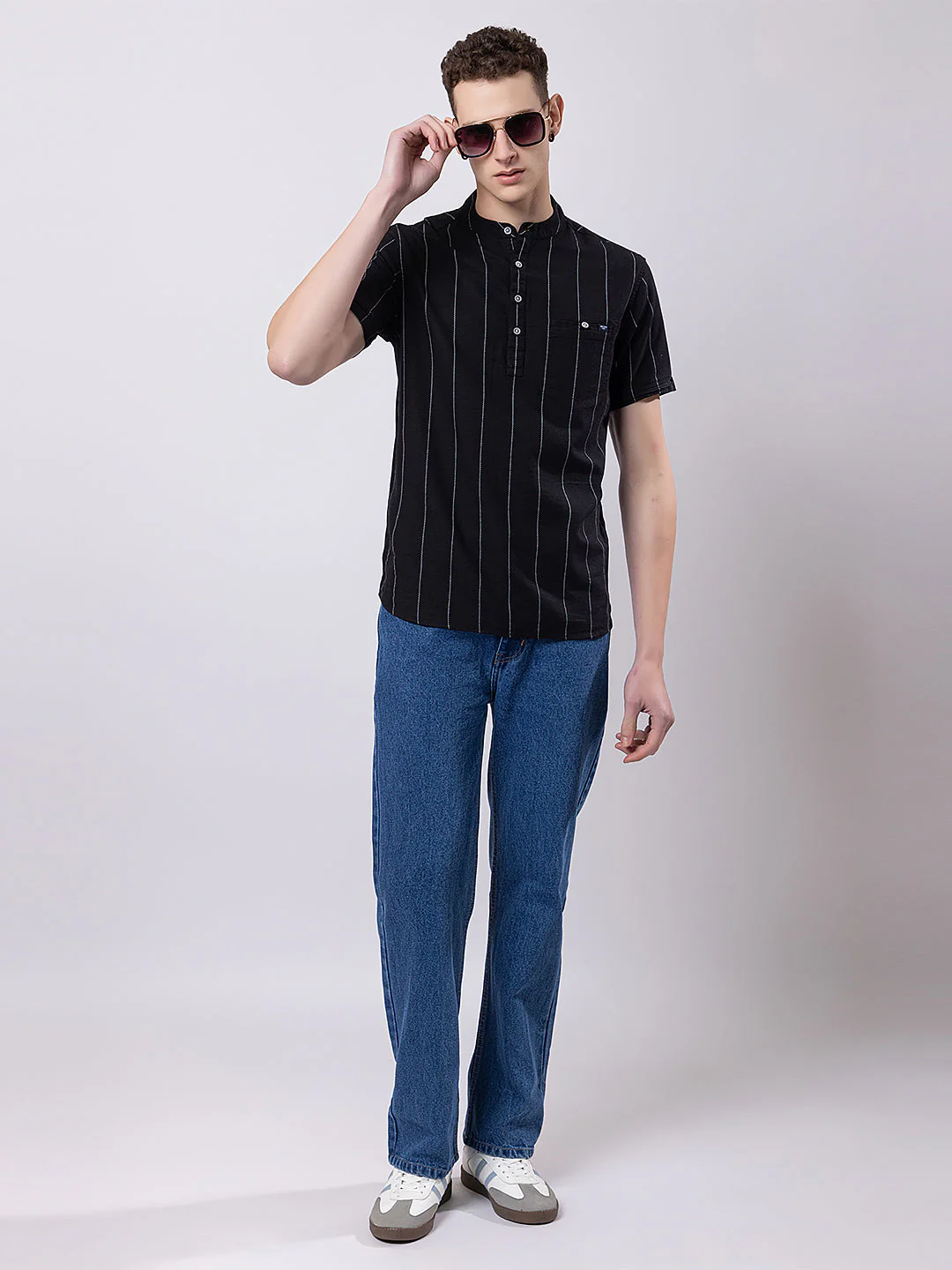 Pinestriped Knitted Kurta - Image 6