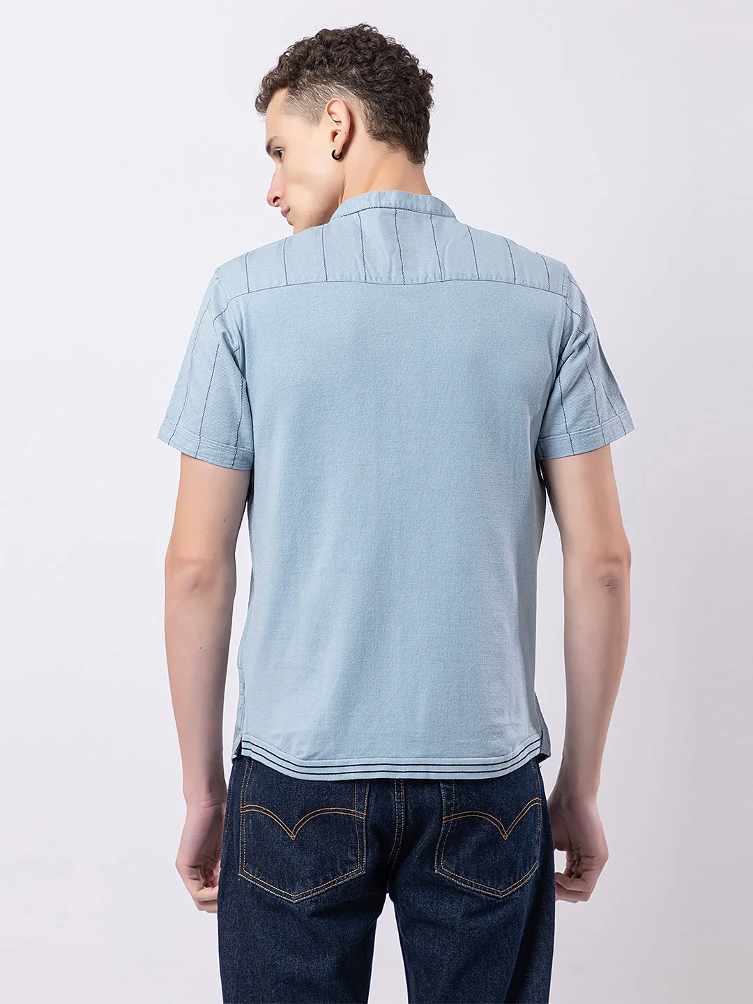 Pinestriped Knitted Kurta - Image 8
