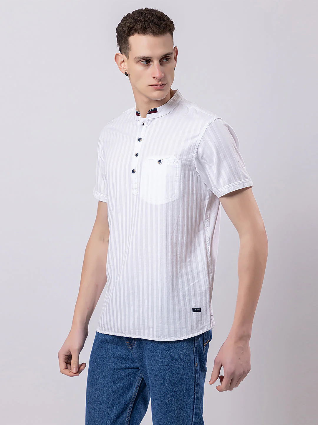 Band-striped Knitted Kurta - Image 11