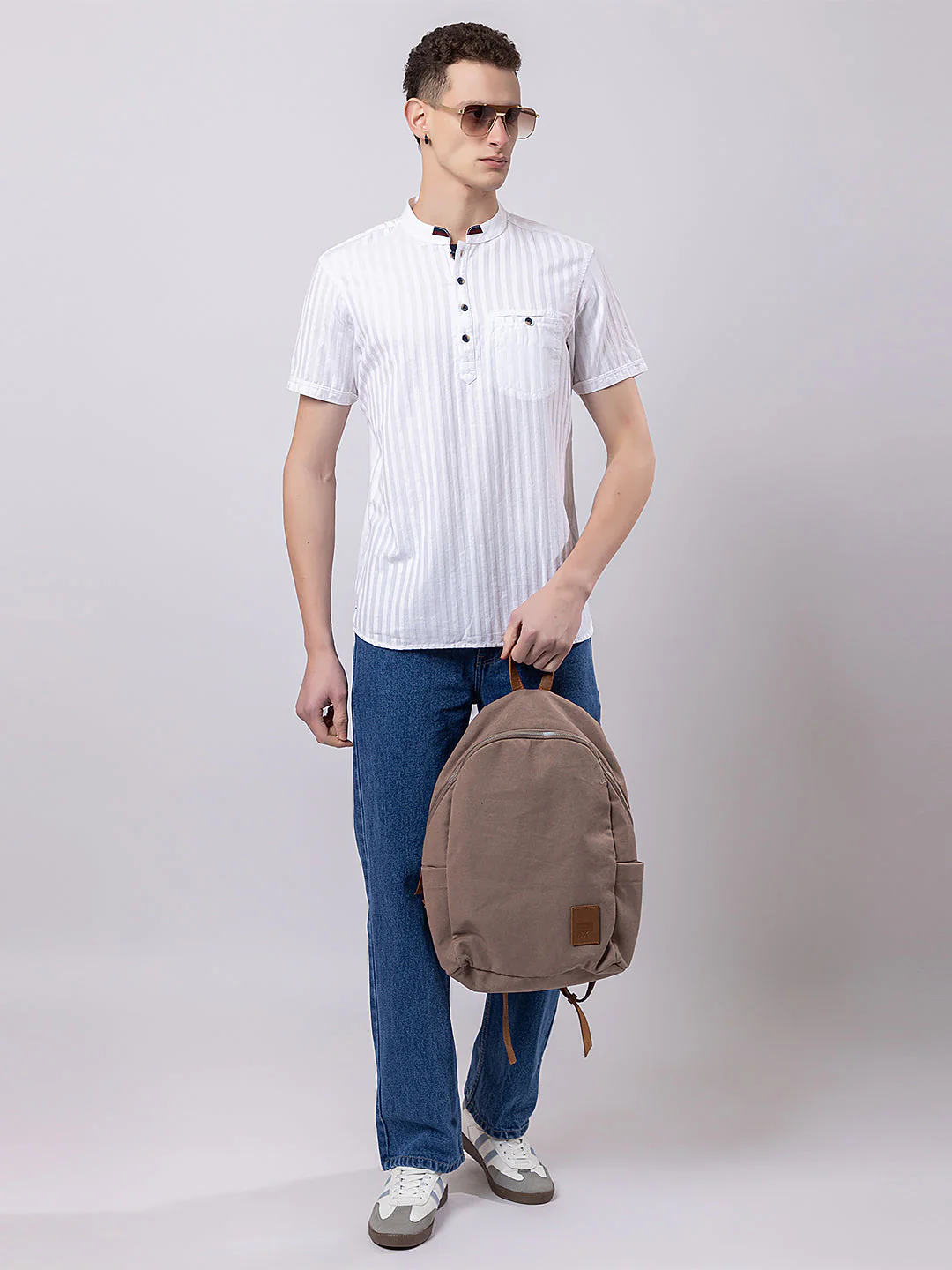 Band-striped Knitted Kurta - Image 12