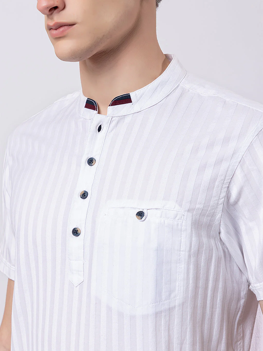 Band-striped Knitted Kurta - Image 13